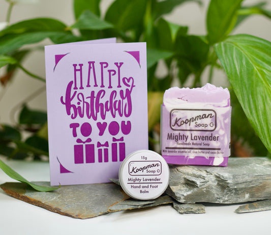 Mighty Lavender Soap and Hand Balm Birthday Gift Set